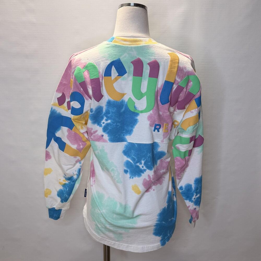 Disneyland Resort Spirit Jersey Shirt Womens XS Pastel Tie Dye Long Sleeve